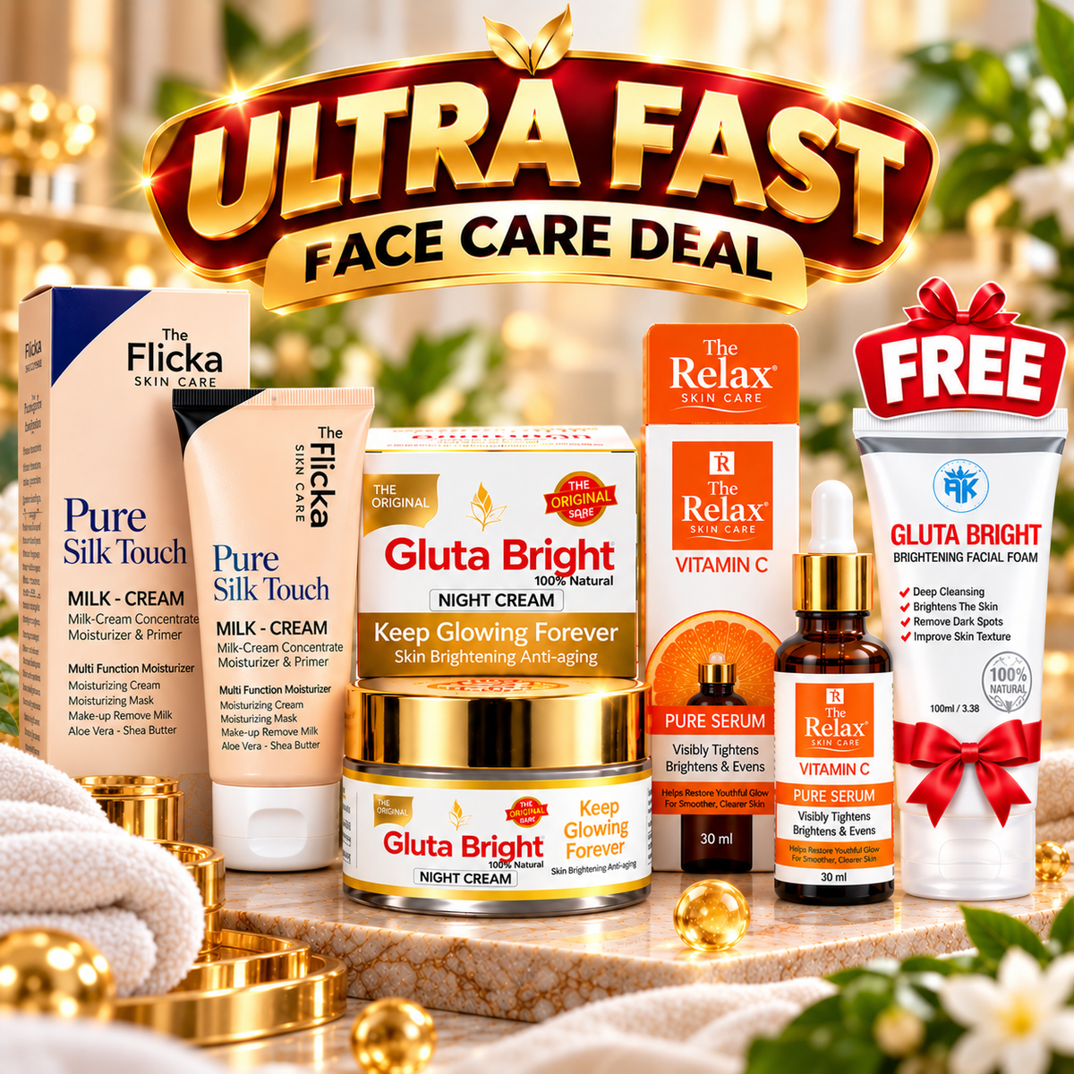 Ultra Fast Face Care Deal || Buy Deal & Get 1 Facewash FREE