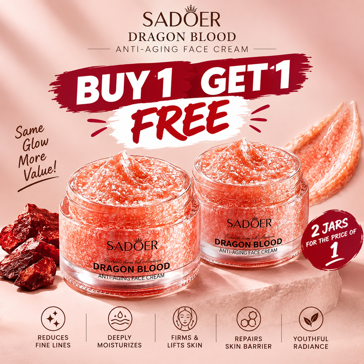 SADOER Dragon Blood Cream – Buy 1 Get 1 Free