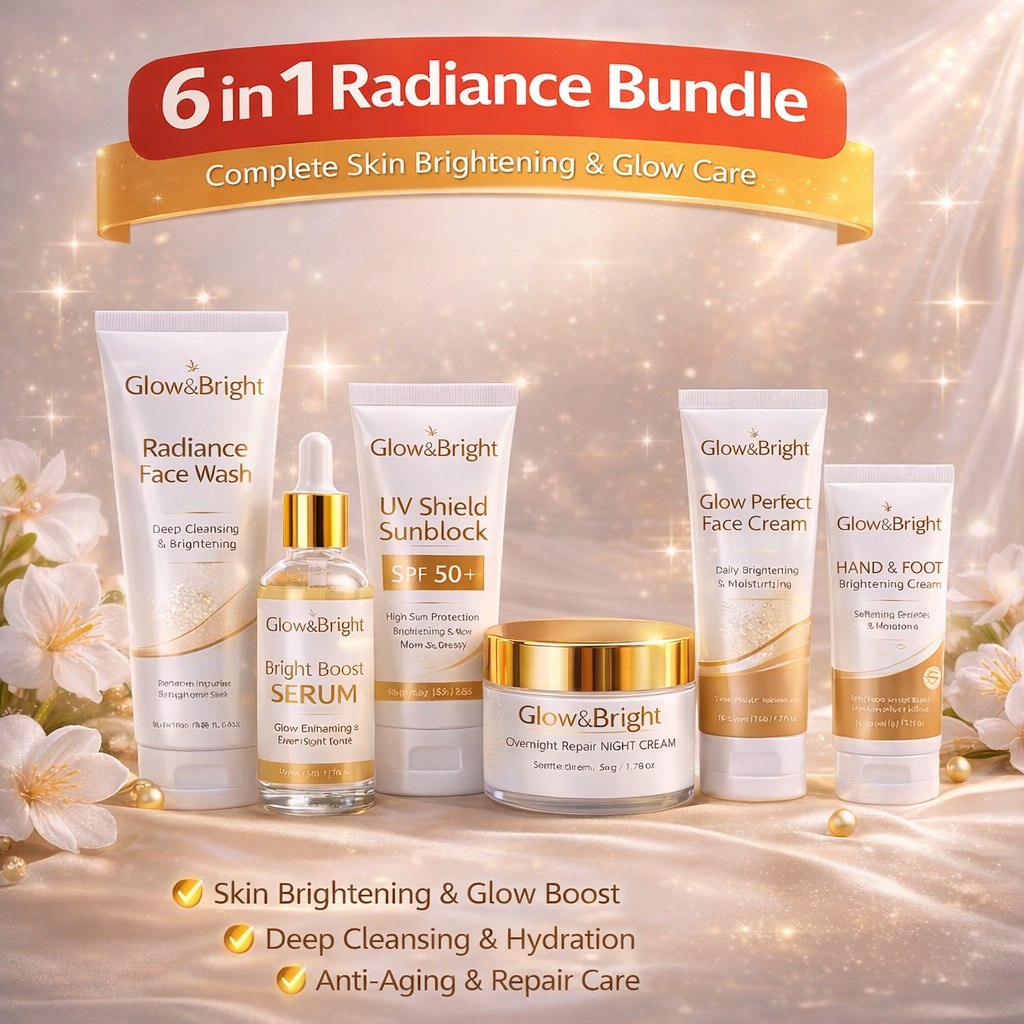 Glow&Bright 6-in-1 Glow Care Bundle | Complete Daily Skincare Set