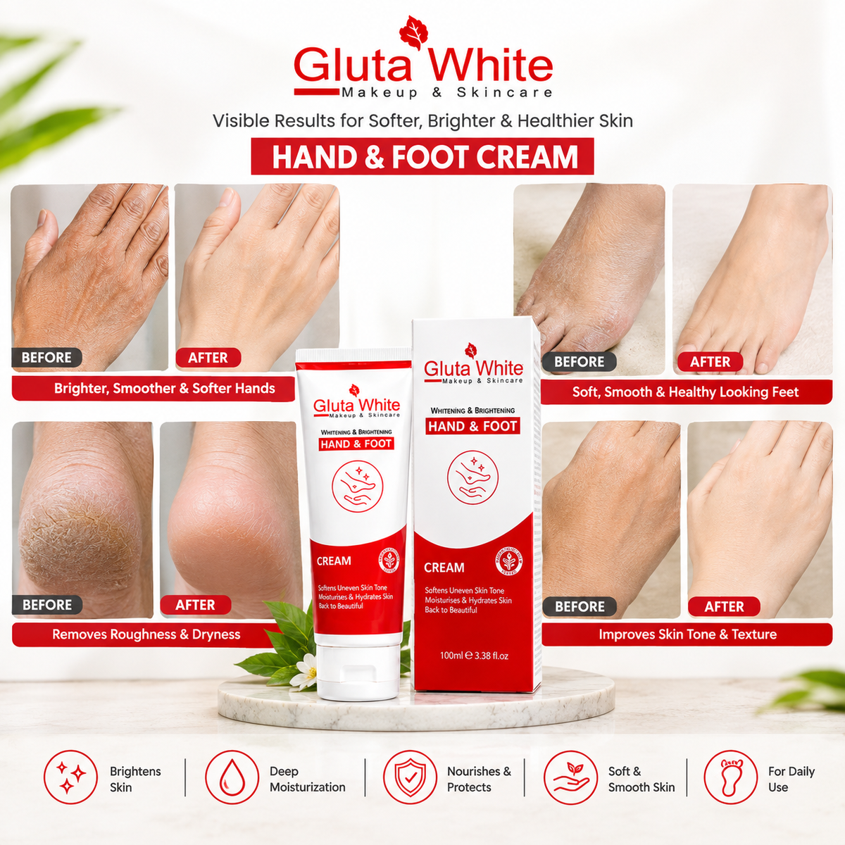 GlutaWhite Hand & Foot Cream 100ML