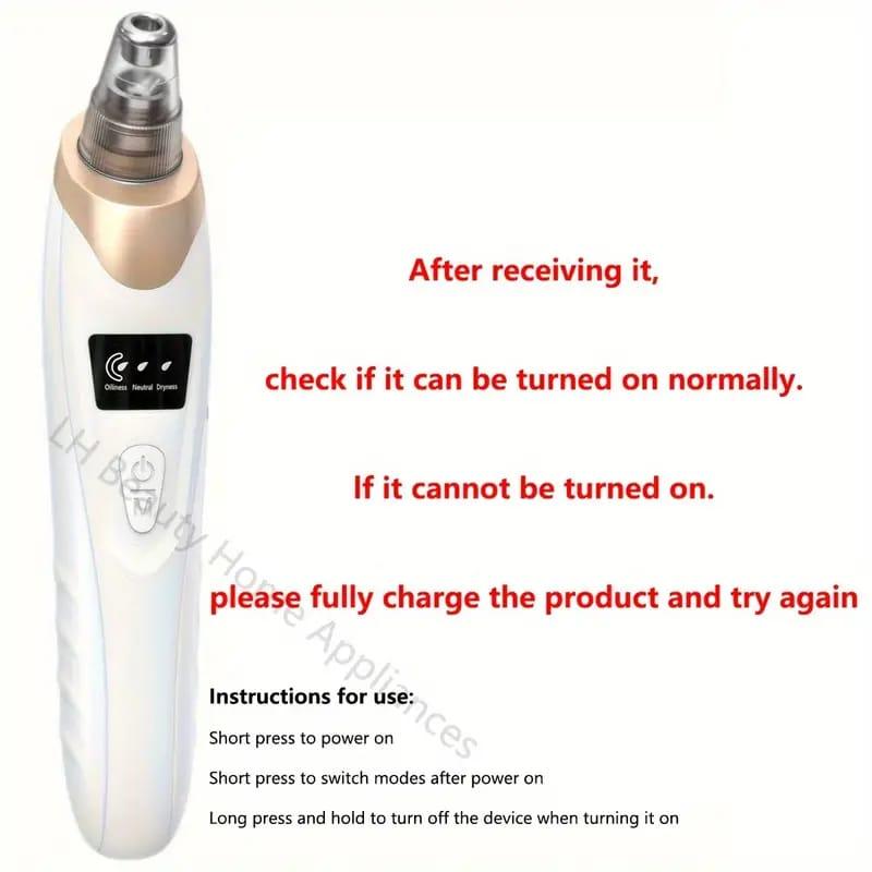 5-In-1 Rechargeable Suction Acne and Blackhead Remover for Men and Women